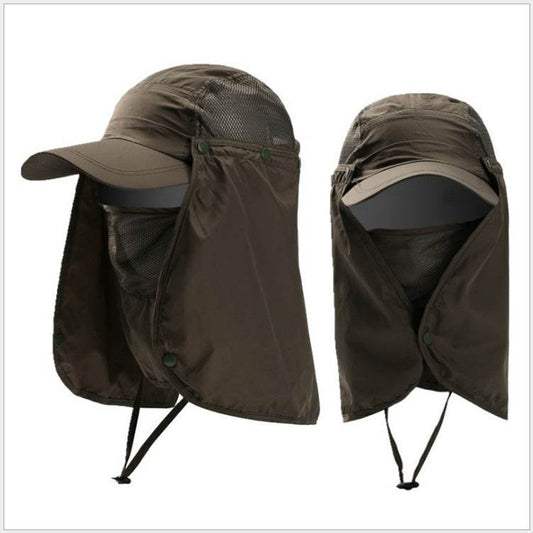 Custom-made Outdoor Hiking Sun Hats UV Protection Men's Fishing Riding Hats Sun Hats - Mubimart