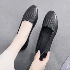 Women's First Layer Cowhide Flat Shoes Fashion Office Lady Shoes Women Flats Genuine Leather Loafers Footwear