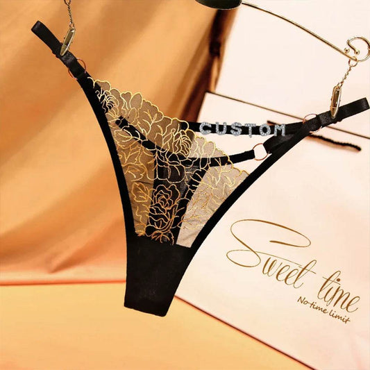 Women's Fashion Casual Letter Thong - Mubimart