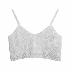 Women's Short Top Sweater Camisole - Mubimart -  