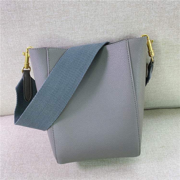 Bucket Bag Single Shoulder Crossbody Leather Women - Mubimart