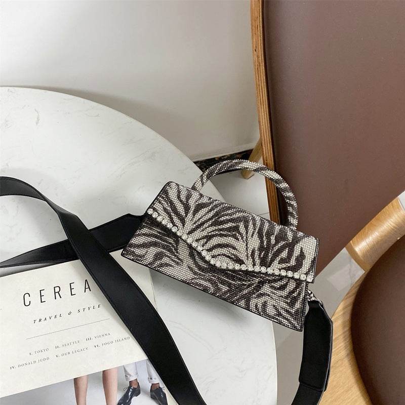 Luxury Leopard Diamonds Handbags Designer Brands Women Evening Bag - Mubimart