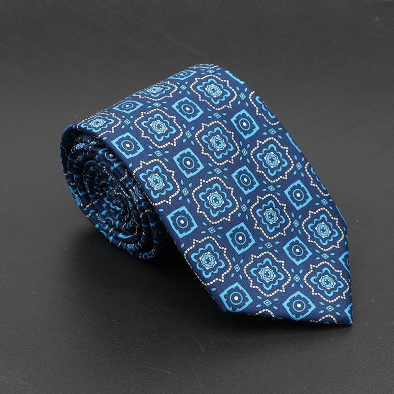 Super Soft Bohemian Silk Ties Men's Fashion 75mm Necktie - Mubimart
