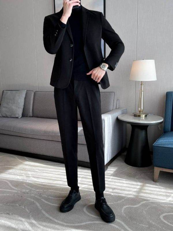 Lightly Mature Woolen Blazer Thick Woolen Coat Leisure Suit - Mubimart