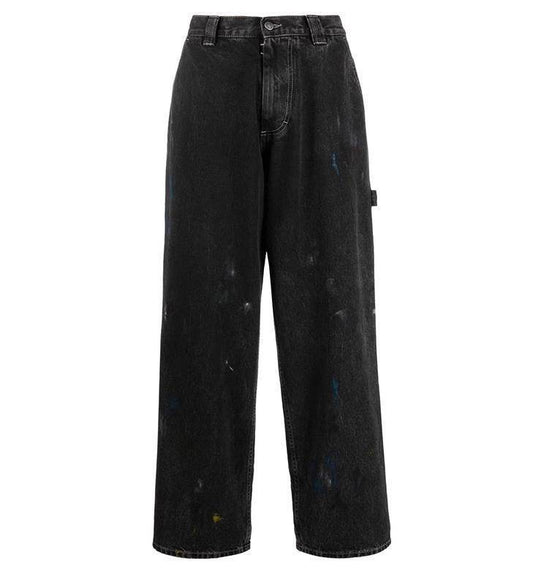 Splash Ink Paint Spots Loose Cargo Pants Men And Women - Mubimart
