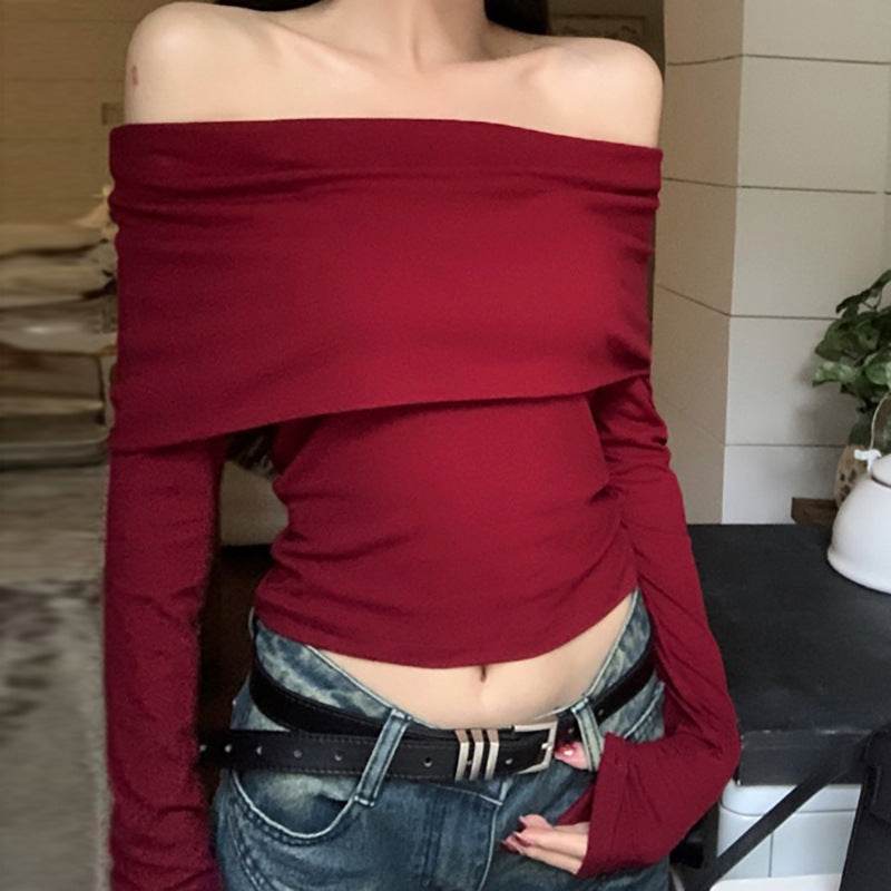 Fashion Tight Bottoming Shirt T-shirt For Women - Mubimart