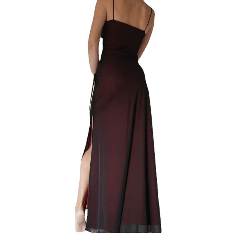 Elegant Split Sling Prom Evening Dress - Mubimart -  