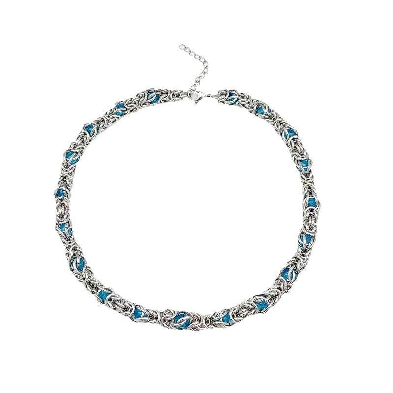 Sapphire Splice Necklace For Men - Mubimart