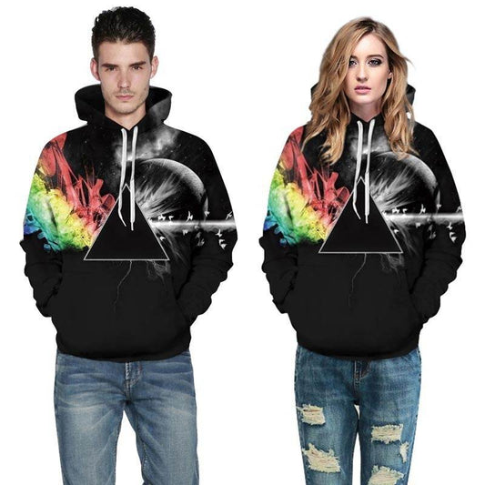 Sun Refraction 3D Printed Hoodies - Mubimart
