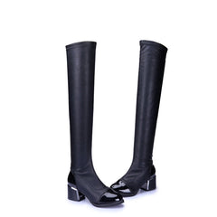 Women's Long Boots Mid-heel Over The Knee Boots