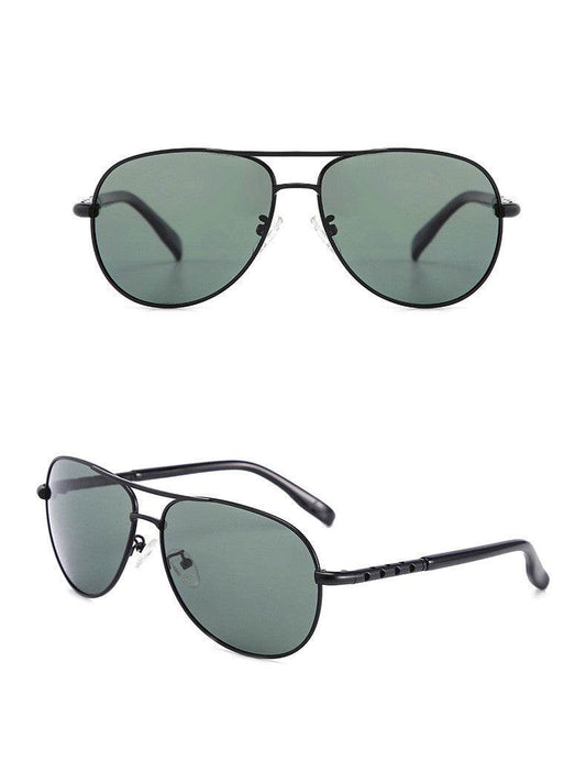 Retro metal polarized sunglasses - Mubimart