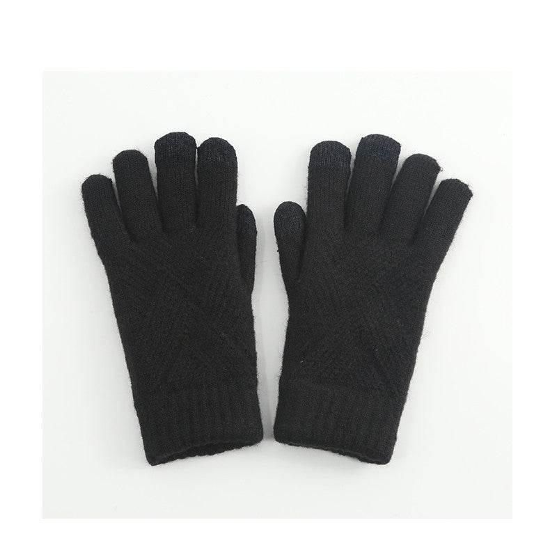 Wool Touch Screen Gloves For Men And Women In Winter - Mubimart