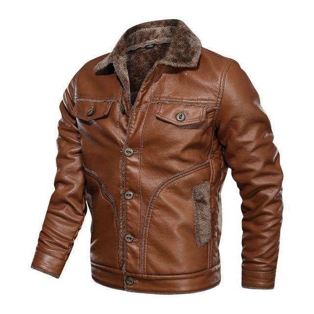 leather jacket - Mubimart