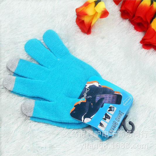 Touch screen gloves warm knit wool touch screen gloves winter touch gloves - Mubimart