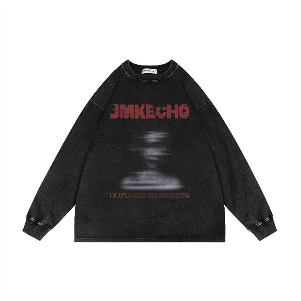 Fashion Printed Loose Sweatshirt Men - Mubimart