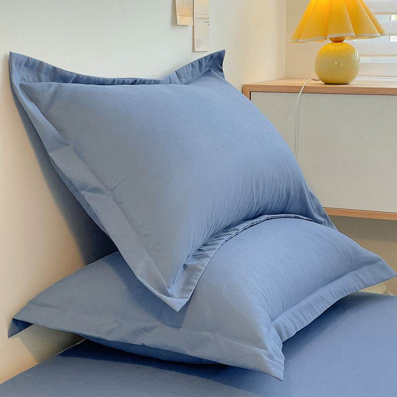 Fashion Simple Washed Cotton Pillowcases Pair Set - Mubimart