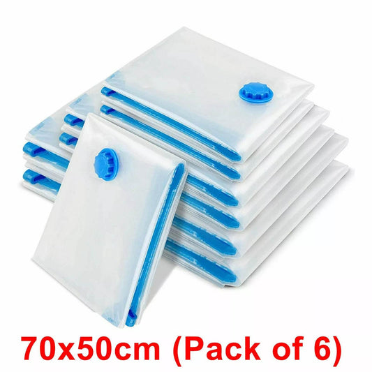 6 X STRONG VACUUM STORAGE SPACE SAVING BAGS VAC BAG SPACE SAVER VACCUM VACUM-BAG - Mubimart