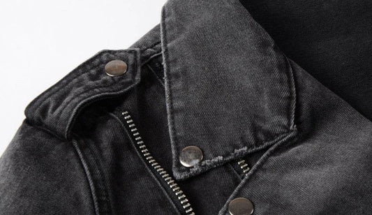 Denim jacket black denim jacket - Mubimart