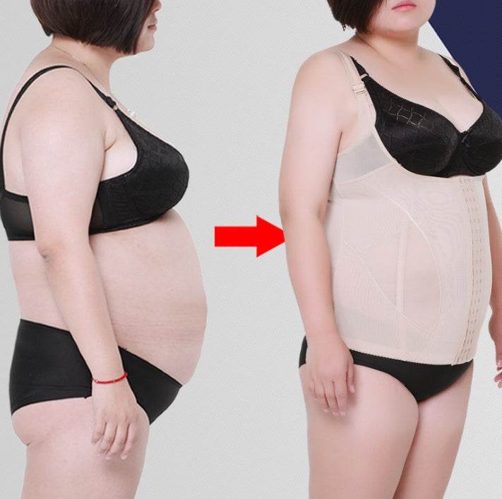Large Plus Size Women's Shaper Tops Underbust Corset Waist Trainer Corset Cincher Body Shaper Vest Belt Tummy Slimming Shapewear - Mubimart