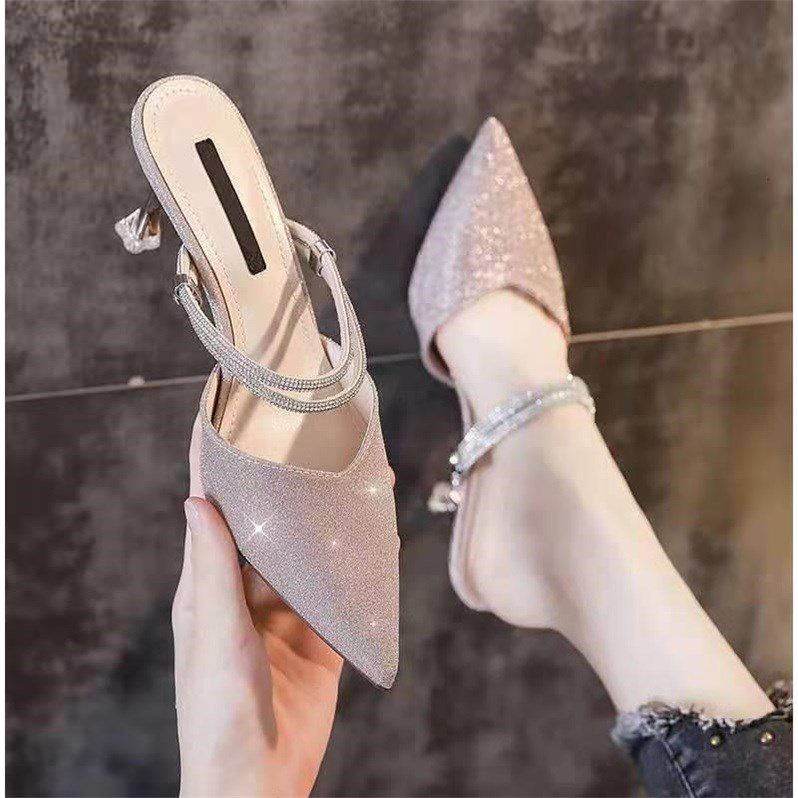 Baotou Sandals Women Stiletto Heels - Mubimart