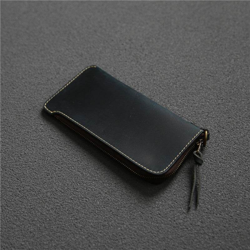 Wallet Top Layer Leather Belt Zipper Wallet - Mubimart