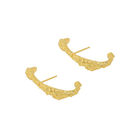 Irregular Silver Stud Earrings For Women - Mubimart