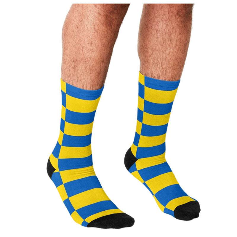 Men's Cartoon Unique Europe And America Cross Border Athletic Socks Digital Printing Lovers' Socks - Mubimart