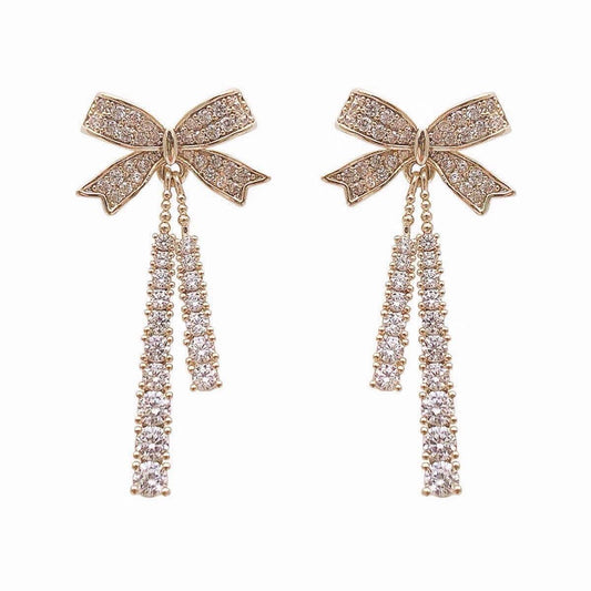 New Super Fairy Bow Stud Earrings For Women Niche Design Stud Earrings - Mubimart
