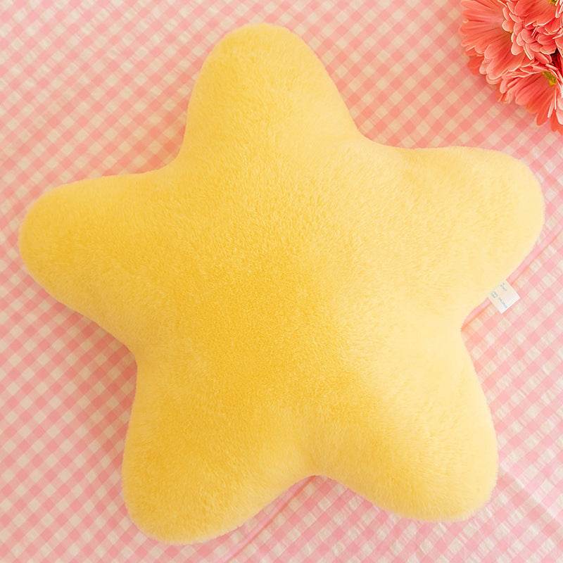 Star Pillow, Decorative Throw Pillows For Bed Couch, 15in Star Shaped Pillow Plush Floor Cushions Room Decor Pillow With Soft Faux Rabbit Fur For Sofa Bedroom Living Room - Mubimart