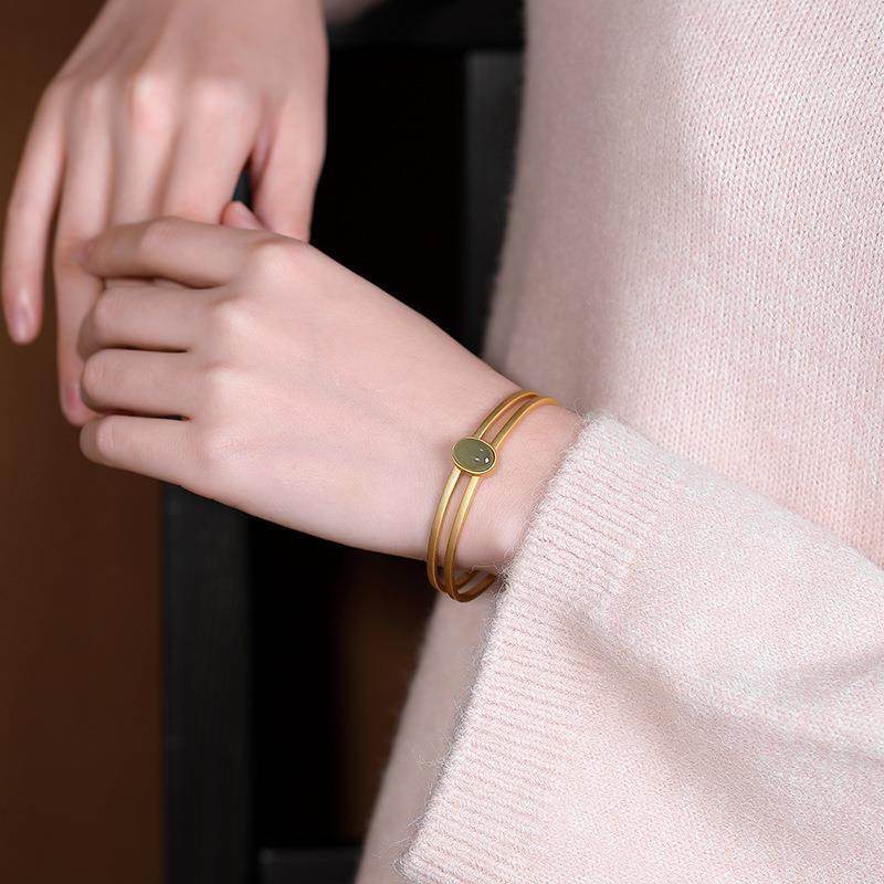 Women's Gilt Bangle Bracelet - Mubimart