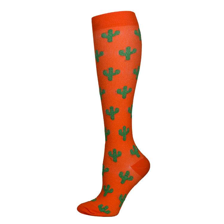 Sports Compression Socks Pattern Stretch Stockings - Mubimart