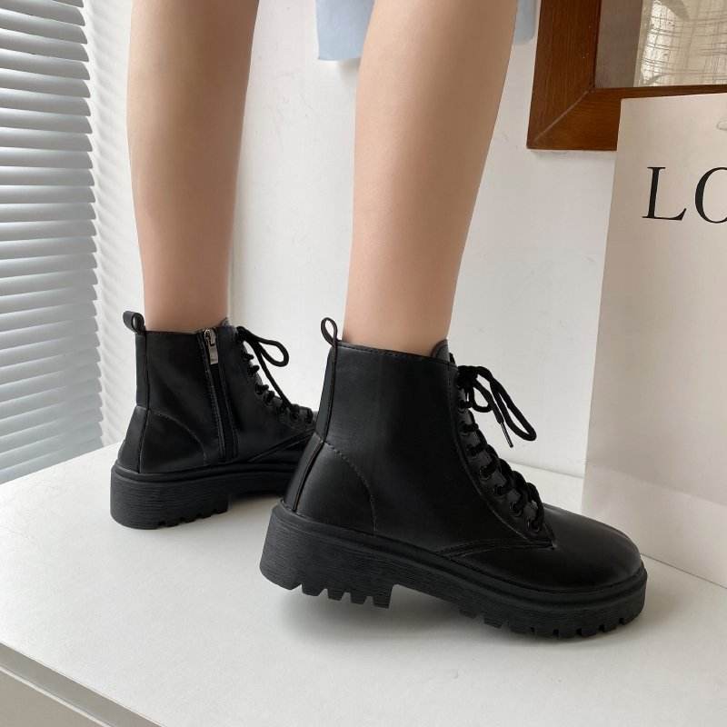 New Black Handsome Boots Women - Mubimart