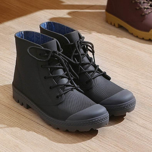 Rain Waterproof Rubber Short Boots - Mubimart