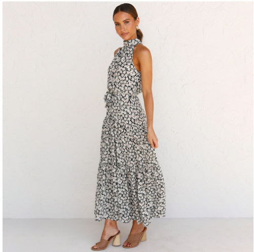 Printed maxi lace dress - Mubimart -  