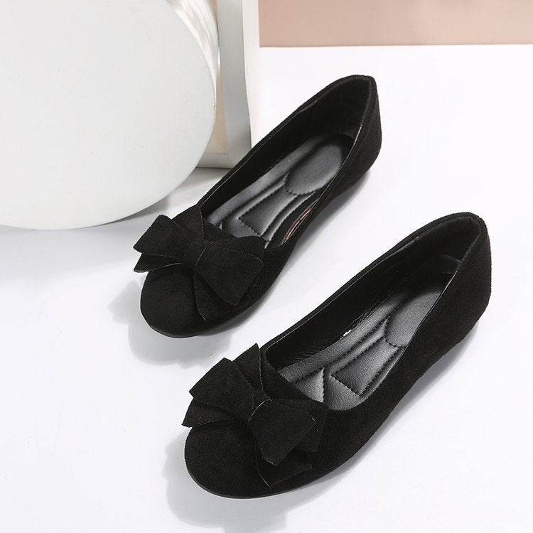 Fashion Bowknot Flats Shoes Casual Round Toe Loafers Cozy Shoes For Women - Mubimart