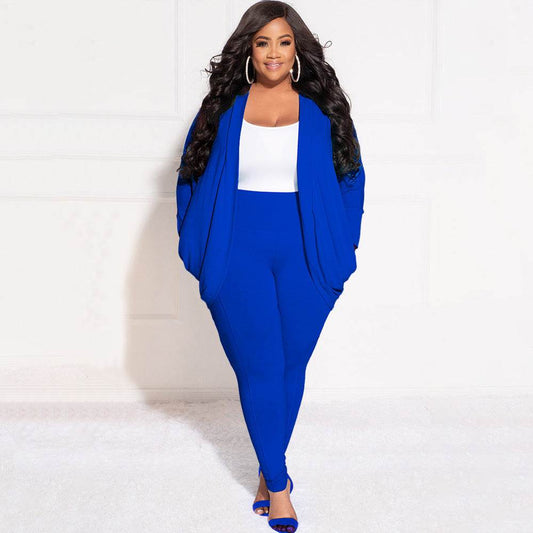 Cardigan And Leggings Plus Size Suit For Women - Mubimart