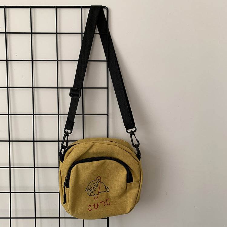 Cute Crossbody Student's Canvas Bag Women - Mubimart