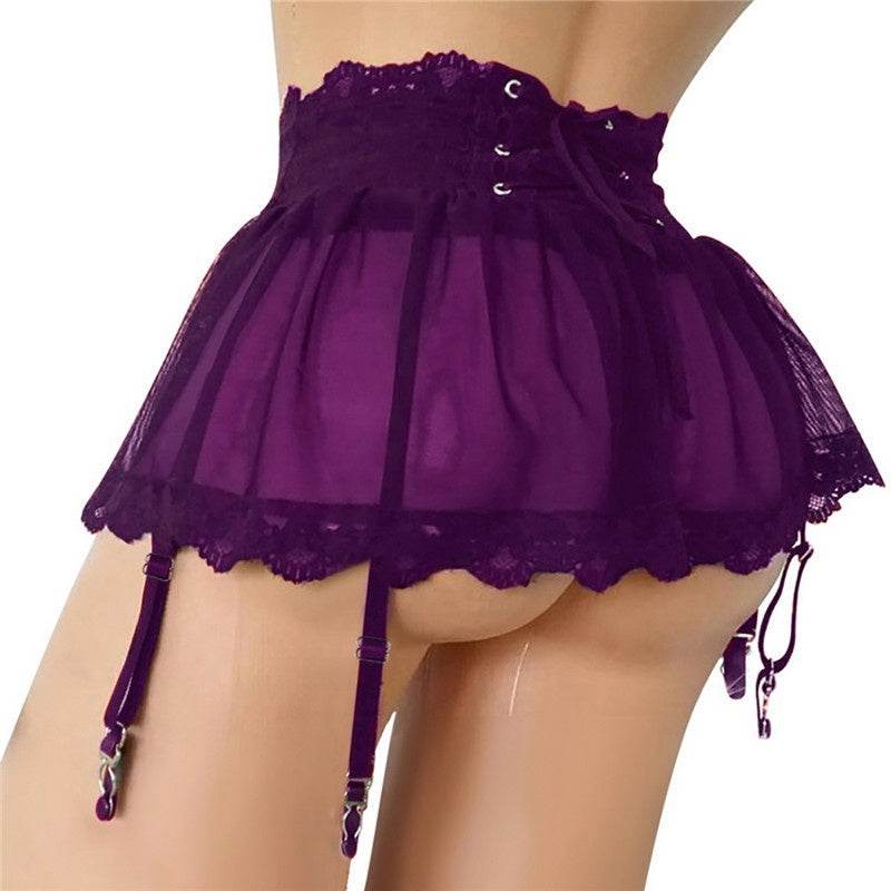Garter Belt Women's Stocking Sling Sling Mesh Lace Belt - Mubimart