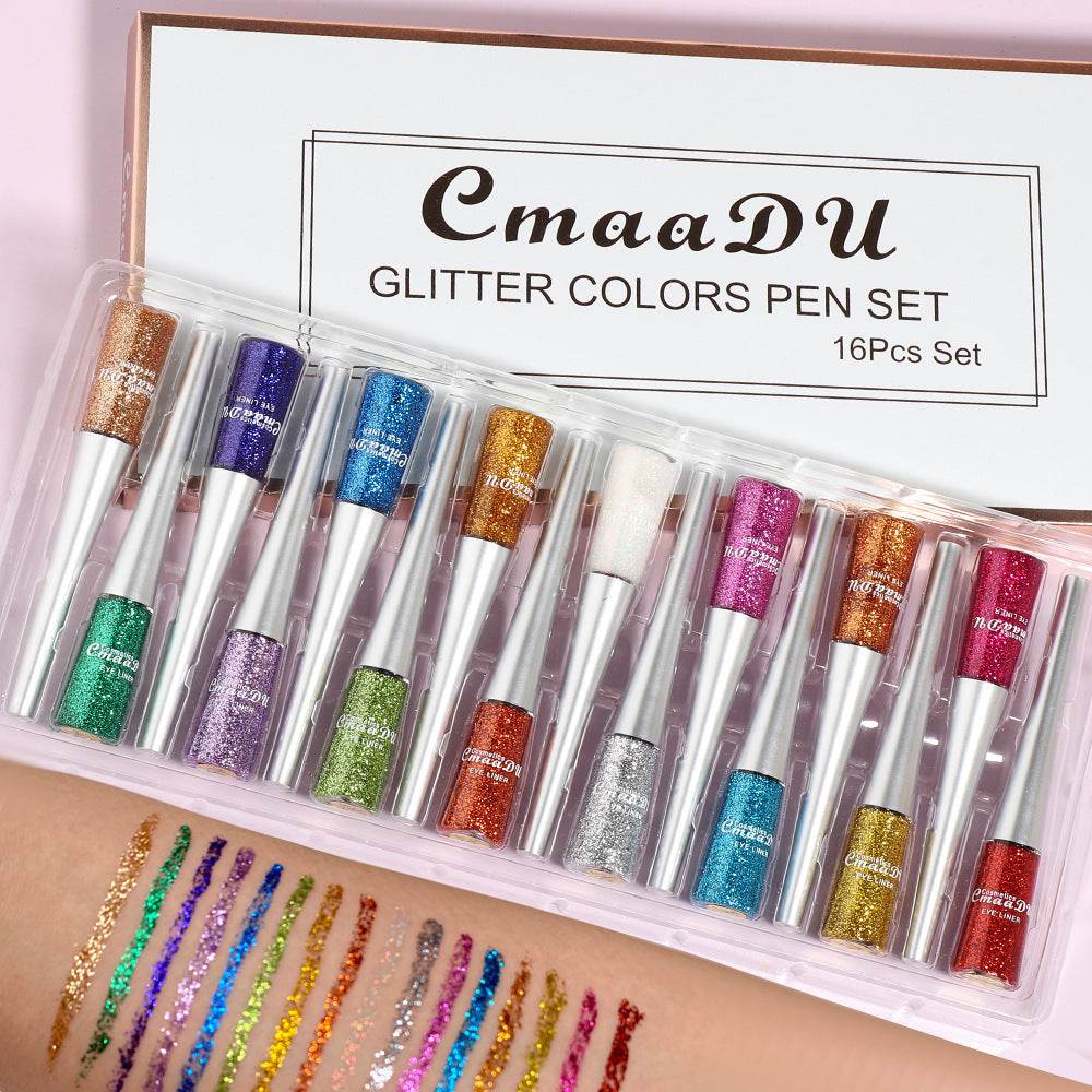 Creative Multicolor Glitter Liquid Eyeliner Set - Mubimart