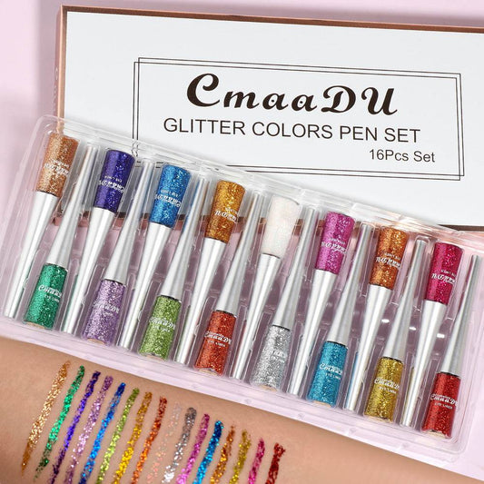 Creative Multicolor Glitter Liquid Eyeliner Set - Mubimart