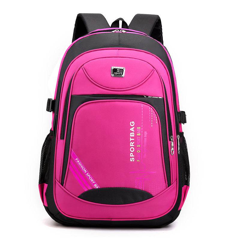 Mens Backpack Fashion Travel Computer College Student Bag Solid Color College Student Bag - Mubimart