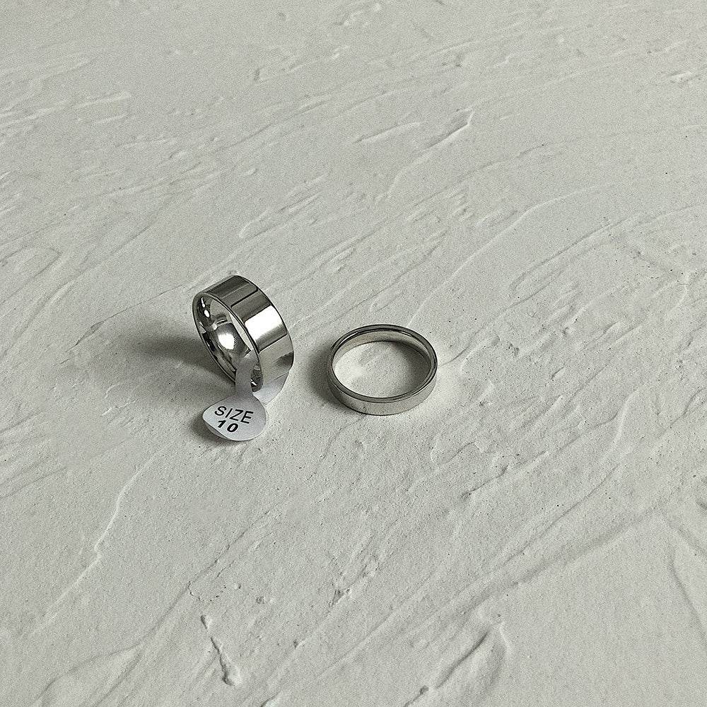 Titanium Steel Non-fading Index Finger Ring Trendy Couple Men - Mubimart