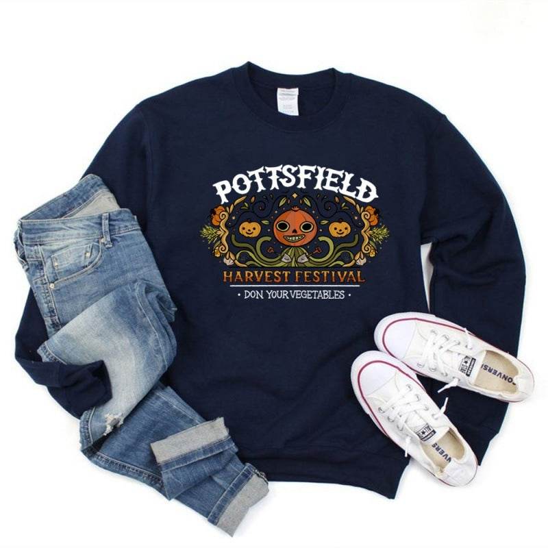 Women's Halloween Pumpkin Print Sweatshirts - Mubimart