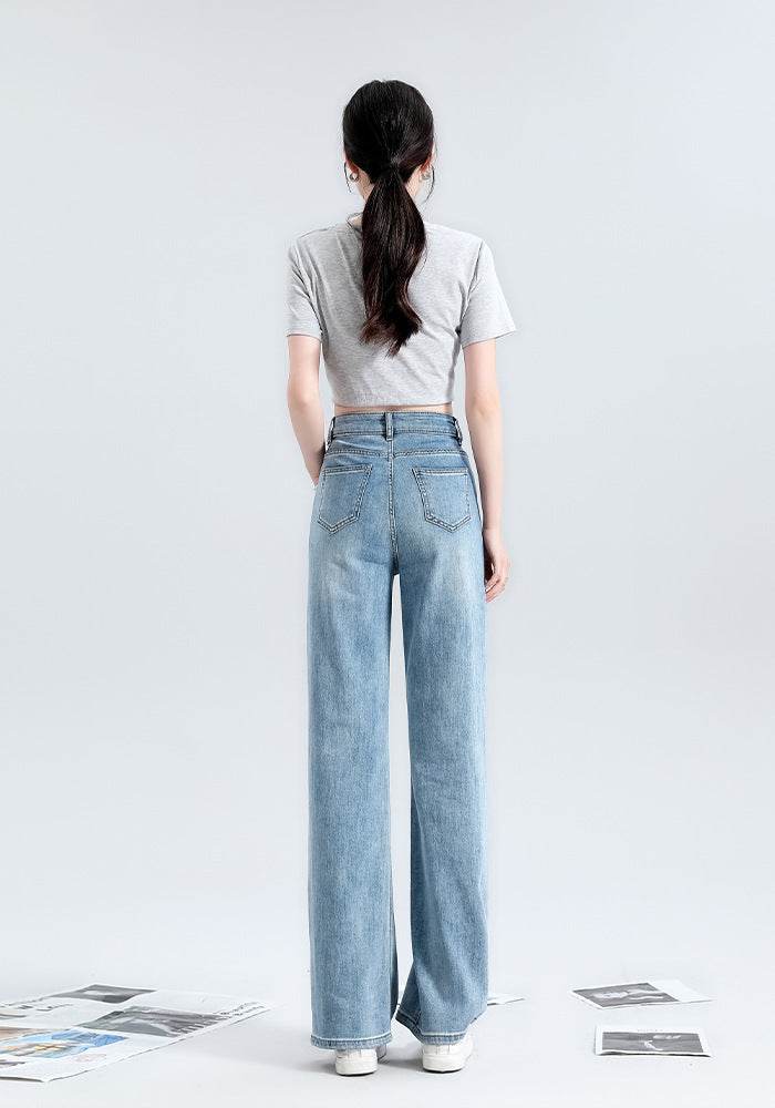 Fashion Personality Wide Leg Jeans For Women - Mubimart