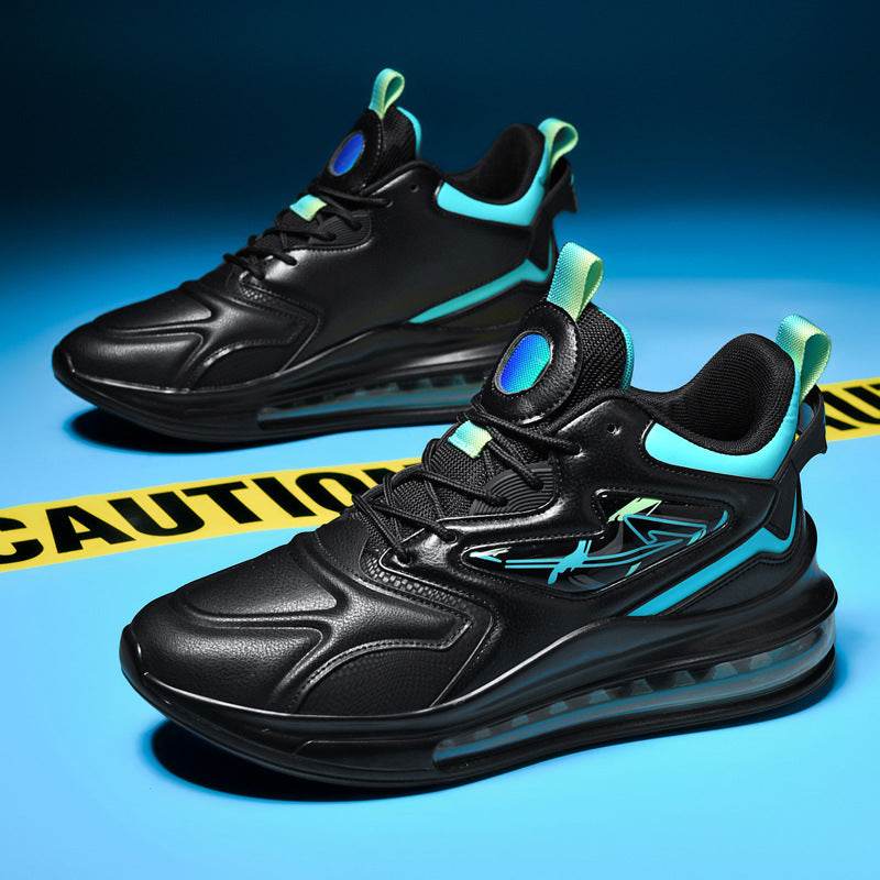 Color-matching Lace-up Air Cushion Sneakers Men's Lightweight Thick-soled Daddy Shoes Fashion Casual Running Sports Casual Shoes - Mubimart