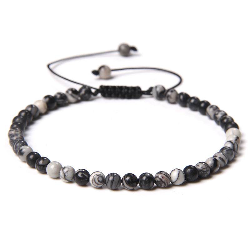 Adjustable Natural Raw Gemstone Beading Bracelet - Mubimart