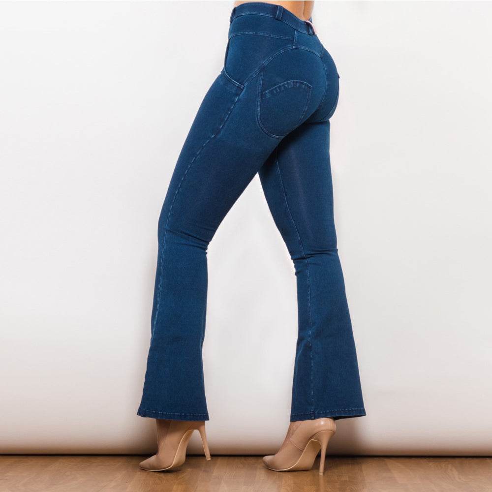 Shascullfites Melody Hot Girl Boot Cut Jeans Women Gothic Sexy Skinny Flare Pants Wide Leg Denim Jeans 2022 New - Mubimart
