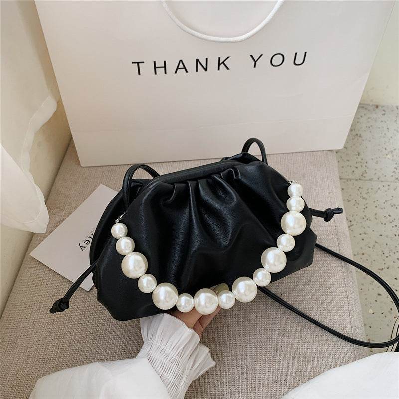 New Pearl Chain Dumpling Women Messenger Bag - Mubimart