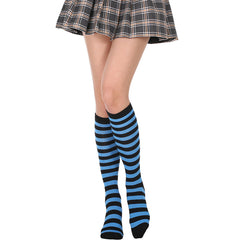 Japanese Women's Mid Tube Socks Pinstripe Knee Socks - Mubimart -  