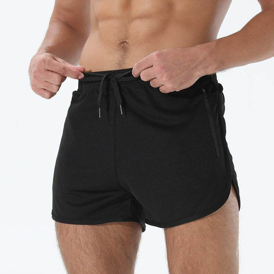 Men's Fashion Quick-drying Workout Zipper Pocket Shorts - Mubimart